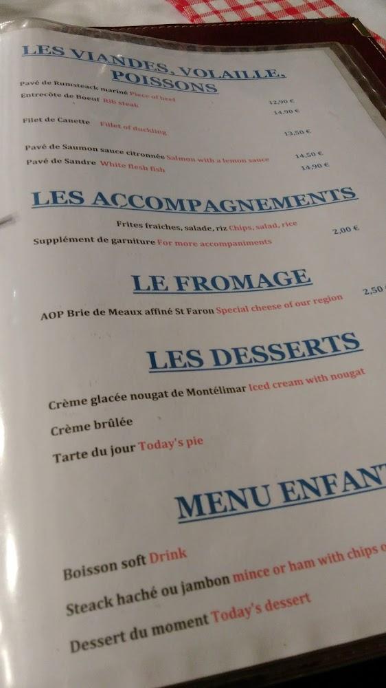 Auberge De Rigny - Menu Image 1